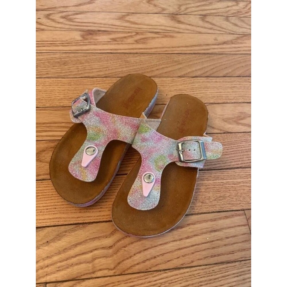 Girls flip-flops platform pink glitter sparkle back to school playwear festival